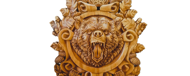 Медведь в красивом щите. Старославянский символ Велес.